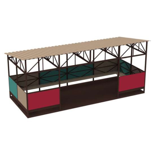 Дитяча альтанка Color Panel з лавками і підлогою в садочок