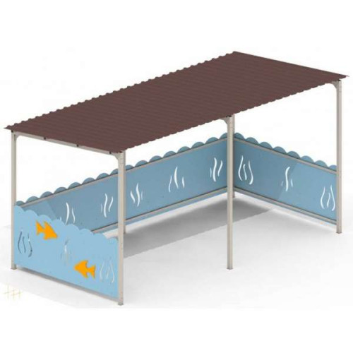 Тіньовий навіс без лавок для садка або на майданчик