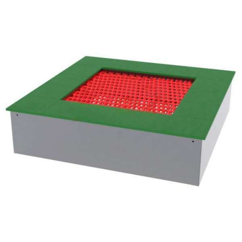 Батут вбудований грунтовий на майданчик з сіткою 100см