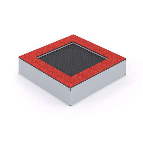 Парковий батут вбудований наземний квадратний 190*190 см (полотно для стрибків 130*130 см)