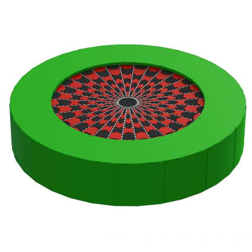 Батут круглий вуличний грунтовий для монтажу в землю