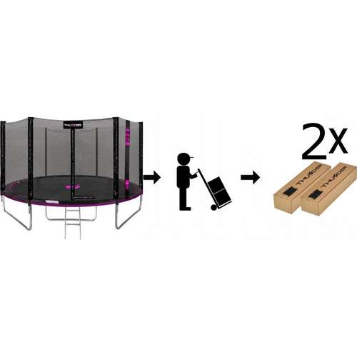 Батут THUNDER OUTSIDE PRO с наружной сеткой 244 см черно-розовый ✅ хорошие характеристики Батут THUNDER OUTSIDE PRO с наружной сеткой 244 см черно-розовый ✅ хорошие характеристики