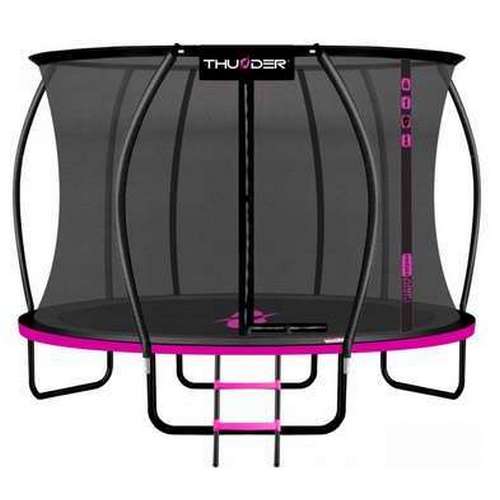 Батут 435 см (14FT) THUNDER INSIDE ULTRA рожевий з внутрішньою сіткою