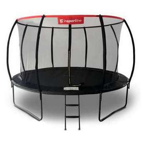 Батут черный 430 см inSPORTline Flea PRO с внутренней сеткой