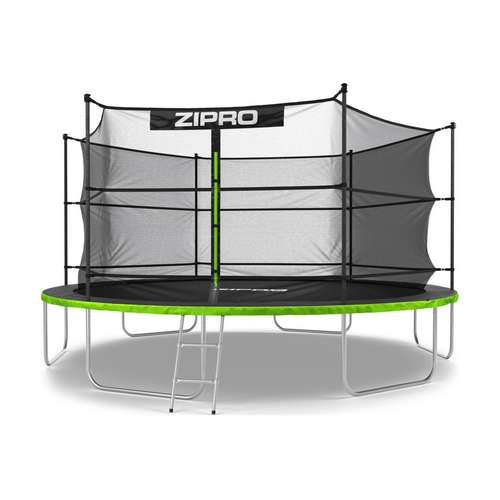 Батут Zipro Jump Pro 435 см чорно-зелений з внутрішньою сіткою