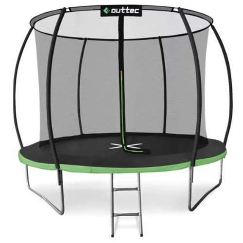 Батут 312 см (10ft) чорно-зелений OUTTEC Pumpkin з внутрішньою сіткою