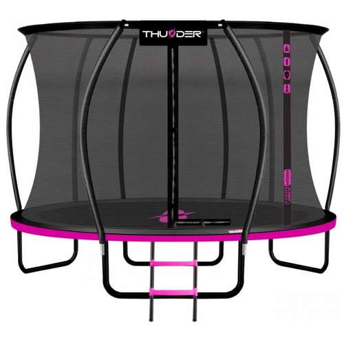 Батут 374 см (12FT) THUNDER INSIDE ULTRA розовый с внутренней сеткой