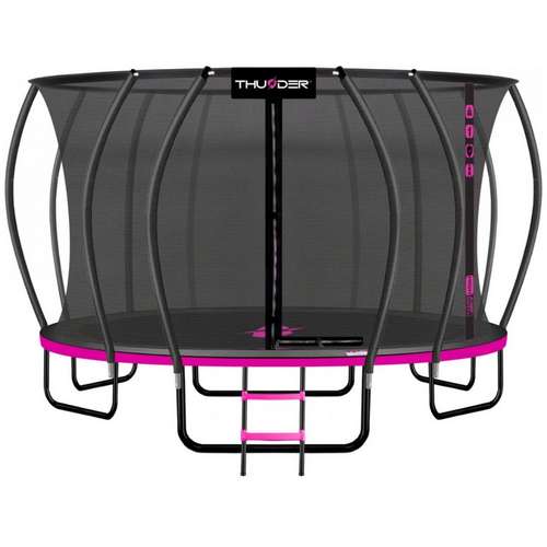 Батут розового цвета 490 см (16FT) THUNDER INSIDE ULTRA с внутренней сеткой