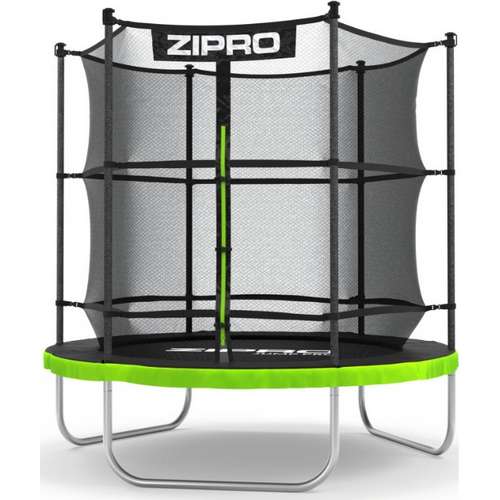 Батут Zipro Jump Pro 183 см черно-зеленый с внутренней сеткой