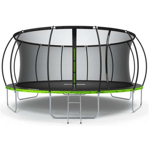 Батут Zipro Jump Pro Premium с внутренней сеткой 16 футов 496 см черно-зеленый