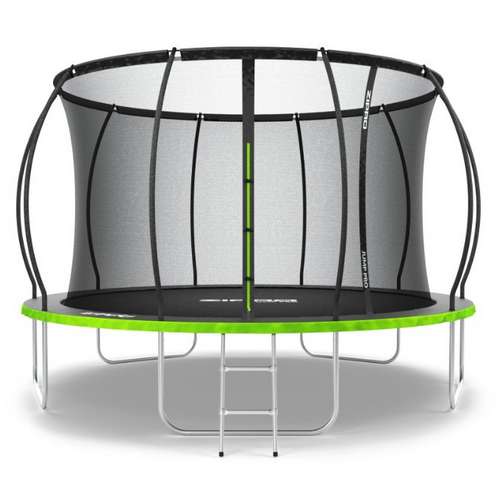 Батут 374 см (12 фут.) Zipro Jump Pro Premium с внутренней сеткой черно-зеленый