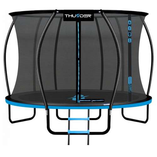 Батут THUNDER INSIDE ULTRA с внутренней сеткой 12 футов 374 см черно-голубой