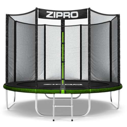 Батут Zipro Jump Pro 252 см черно-зеленый с наружной сеткой