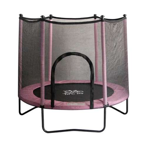 Детский небольшой батут FitToSky 152см Black с сеткой розовый ✅ хорошие характеристики Детский небольшой батут FitToSky 152см Black с сеткой розовый ✅ хорошие характеристики