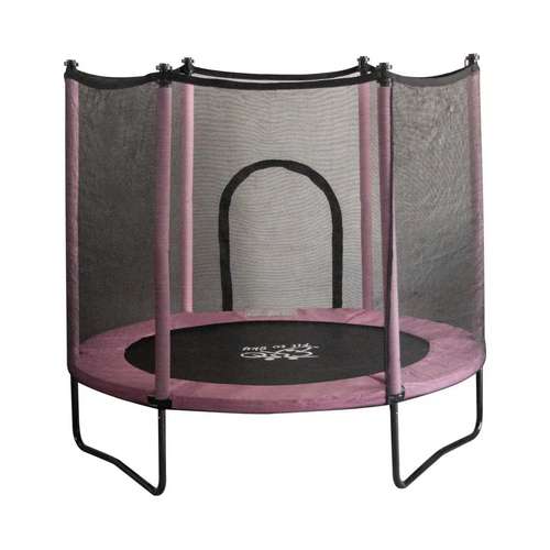 Детский небольшой батут FitToSky 152см Black с сеткой розовый ✅ хорошие характеристики Детский небольшой батут FitToSky 152см Black с сеткой розовый ✅ хорошие характеристики
