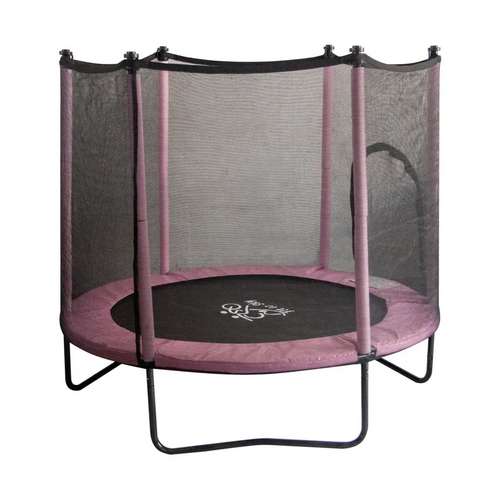 Детский небольшой батут FitToSky 152см Black с сеткой розовый ✅ хорошие характеристики Детский небольшой батут FitToSky 152см Black с сеткой розовый ✅ хорошие характеристики