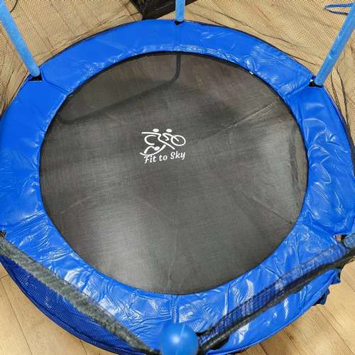 Детский небольшой батут FitToSky 152см Black с сеткой розовый ✅ хорошие характеристики Детский небольшой батут FitToSky 152см Black с сеткой розовый ✅ хорошие характеристики