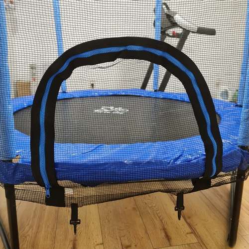 Детский небольшой батут FitToSky 152см Black с сеткой розовый ✅ хорошие характеристики Детский небольшой батут FitToSky 152см Black с сеткой розовый ✅ хорошие характеристики