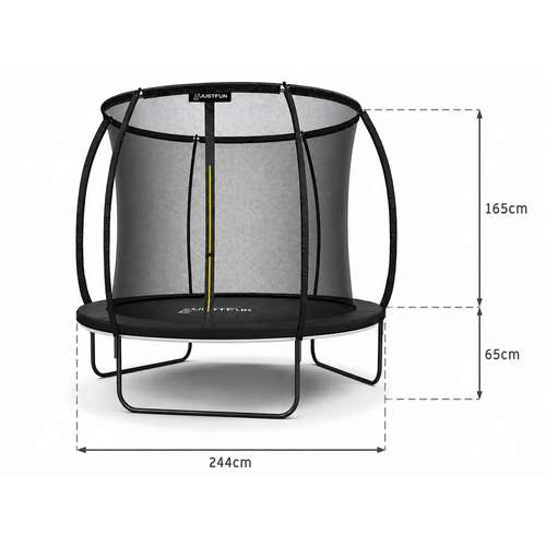 Батут 244см для детей BLACK Fiberglas black в сад ✅ хорошие характеристики Батут 244см для детей BLACK Fiberglas black в сад ✅ хорошие характеристики фото1