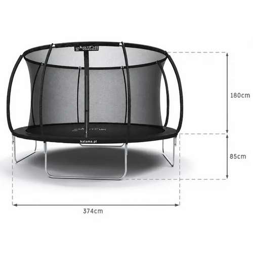 Батут 374см для детей BLACK Fiberglas black в сад ✅ хорошие характеристики Батут 374см для детей BLACK Fiberglas black в сад ✅ хорошие характеристики фото1
