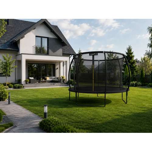 Батут 374см для детей BLACK Fiberglas black в сад ✅ хорошие характеристики Батут 374см для детей BLACK Fiberglas black в сад ✅ хорошие характеристики фото7