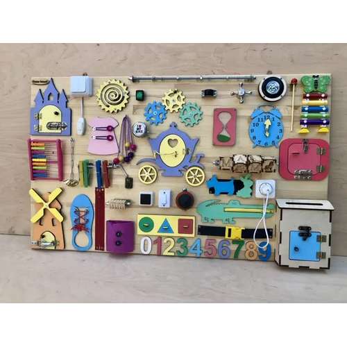 Бізіборд 100х60см розвиваюча дошка для дітей