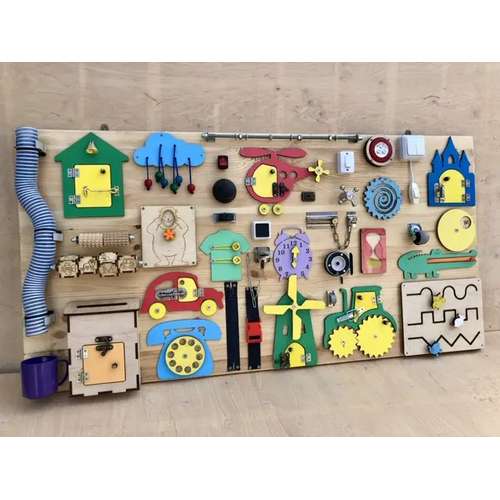 Бізіборд 120х60см розвиваюча дошка дитяча