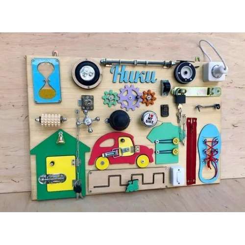 Бізіборд 60х40см дитяча розвиваюча дошка