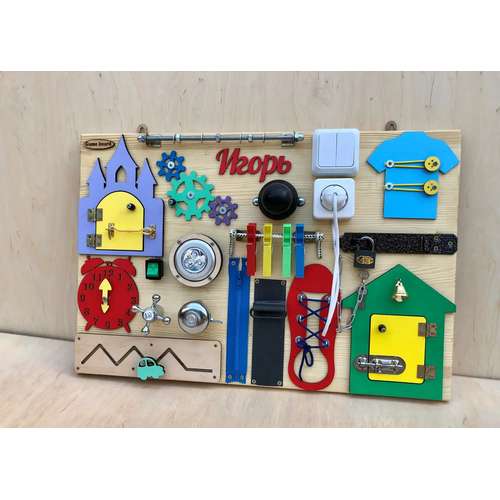 Розвиваюча дошка бізіборд 60х40см для дітей