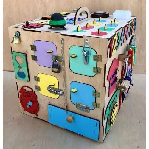 БізіКуб 40х40 см з висувним ящиком розвиваюча іграшка