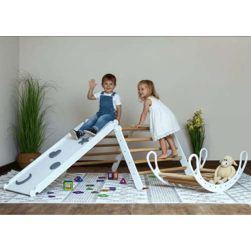 Великий спортивний комплекс-лазалка Піклера 3в1: трикутник, гірка та арка Великий спортивний комплекс-лазалка Піклера 3в1: трикутник, гірка та арка