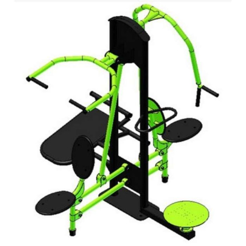 Вуличний тренажер Жим від грудей верхній тяга прес твістер на спортивний майданчик