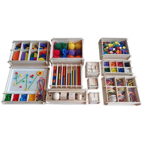 Большой дидактический набор Фребеля 11 коробок