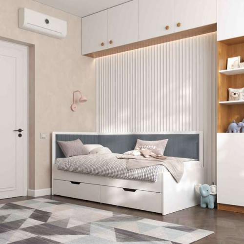 Односпальне ліжко Brooklyn сіре для підлітка купити за ціною 10 220 грн. Односпальне ліжко Brooklyn сіре для підлітка купити за ціною 10 220 грн.