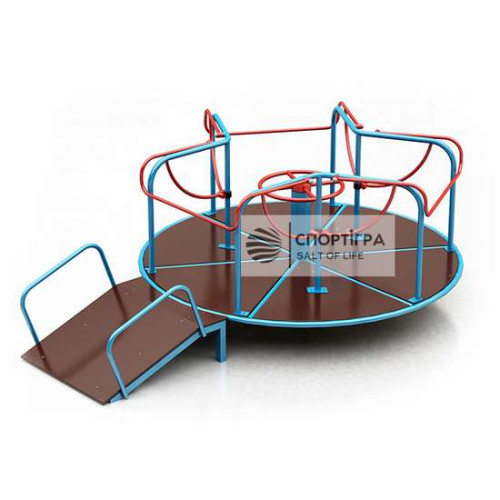 Дитяча карусель інклюзивна для ОФМ з пандусом на майданчик