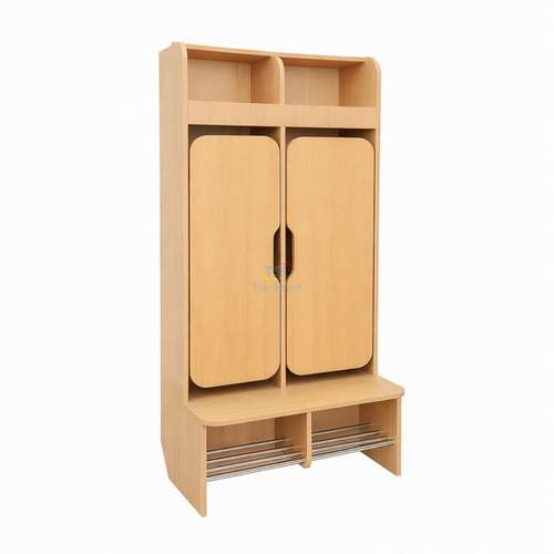 Гардеробный шкаф на 2 отделения со скамейкой