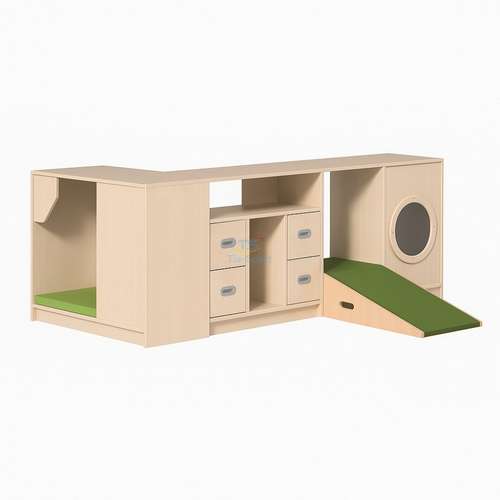 Комплект ігрова шафа з інтегрованим тунелем і пандусом (142×80×45/244 см)