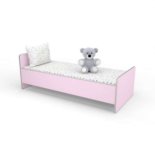 Детская кроватка одноярусная для садика 140х60 розовая