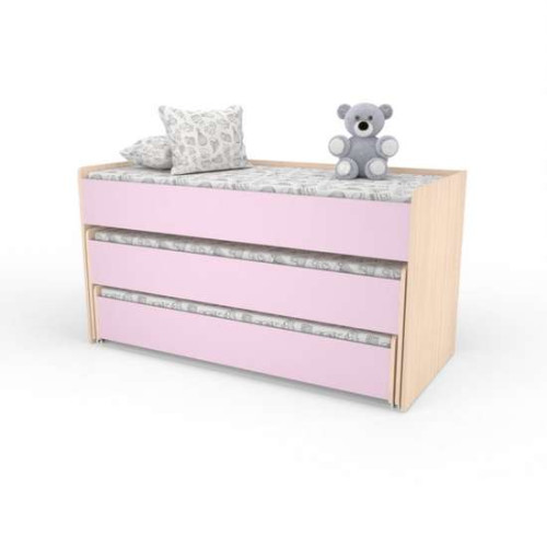 Детская кровать телескопическая на 3 яруса для сада 140х60 голубая ✅ хорошие характеристики Детская кровать телескопическая на 3 яруса для сада 140х60 голубая ✅ хорошие характеристики