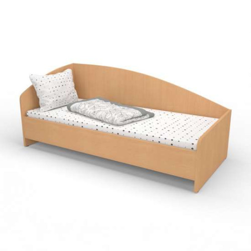 Детская кровать одноярусная для садика 140х60 с фигурной спинкой