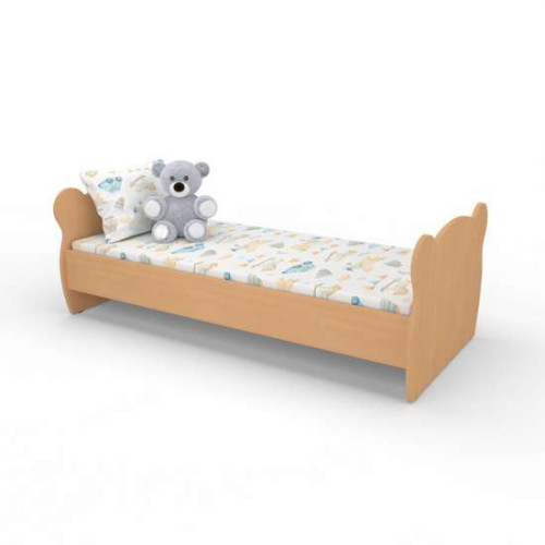 Детская кроватка одноярусная с фигурными быльцами для садика 140х60