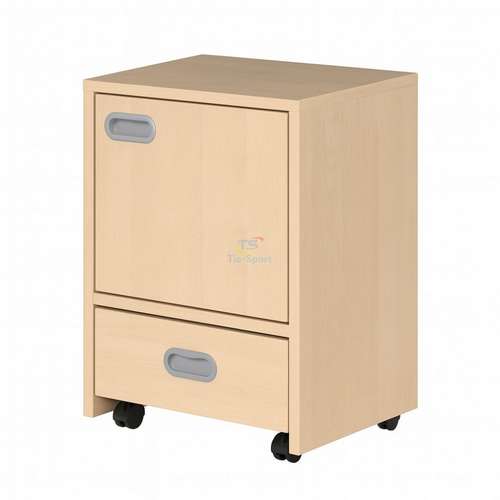 Мобільна тумба-органайзер із ящиком та полицею (45×60×45 см)