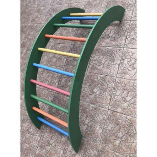 Мостик-качеля цветная деревянная детская Дуга