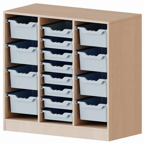 Стеллаж для учебных материалов с контейнерами (104,5×100×45 см)