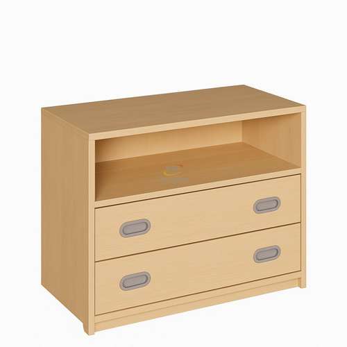 Тумба з 2 висувними ящиками та відкритою полицею (102×60×45 см)