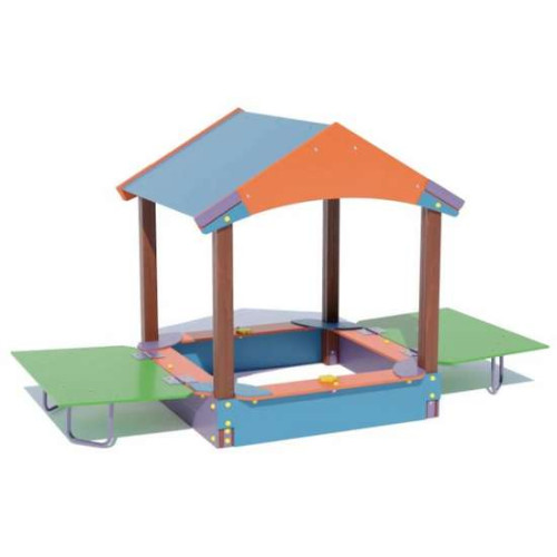 Дитячий пісочний дворик "Будиночок" з кришкою