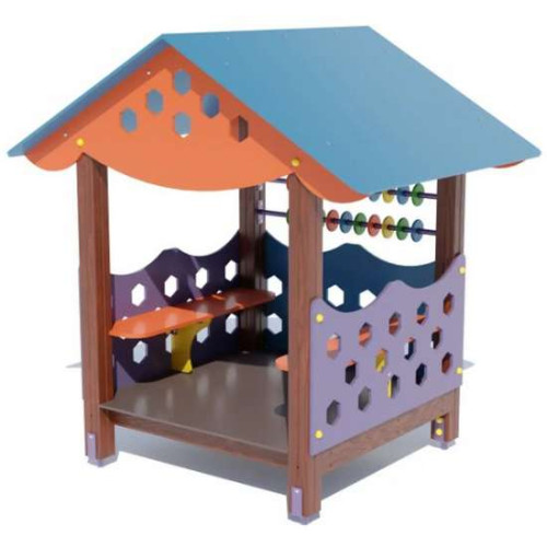 Домик “Пчелка” с лавками и счетами уличный