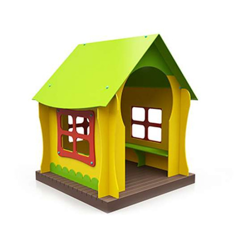 Детский игровой домик P-55 со скамейками и окошками