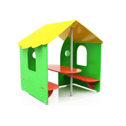 Дитячий ігровий будиночок P-67 зі столиком і лавками Дитячий ігровий будиночок P-67 зі столиком і лавками