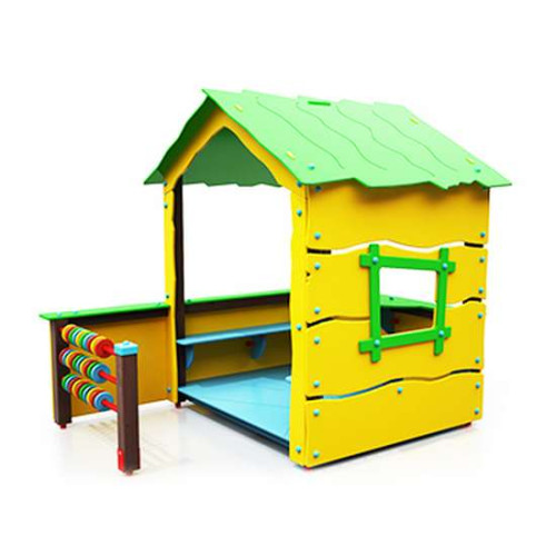 Дитячий ігровий будиночок P-73 з лавками і рахівницею Дитячий ігровий будиночок P-73 з лавками і рахівницею